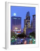 Kaiser Wilhelm Memorial Church, Kurfurstendamm Area, Berlin, Germany-Walter Bibikow-Framed Premium Photographic Print