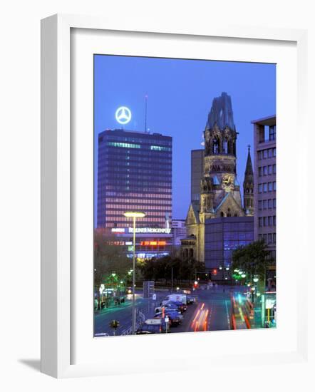 Kaiser Wilhelm Memorial Church, Kurfurstendamm Area, Berlin, Germany-Walter Bibikow-Framed Photographic Print