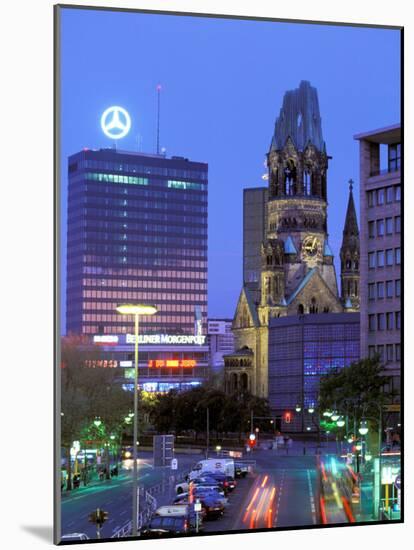 Kaiser Wilhelm Memorial Church, Kurfurstendamm Area, Berlin, Germany-Walter Bibikow-Mounted Photographic Print