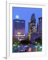 Kaiser Wilhelm Memorial Church, Kurfurstendamm Area, Berlin, Germany-Walter Bibikow-Framed Photographic Print