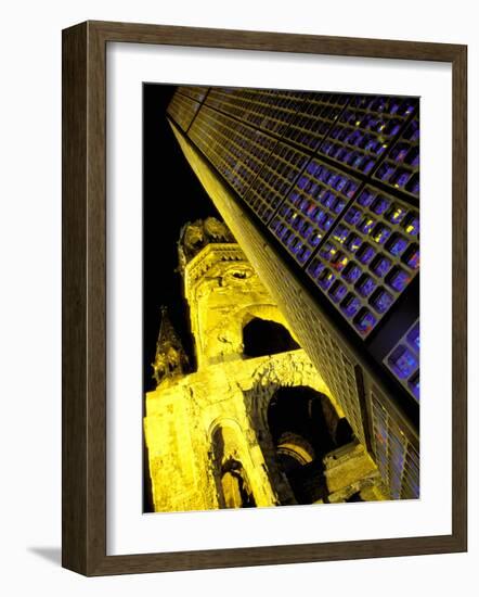 Kaiser Wilhelm Memorial Church, Kurfurstendamn Area, Berlin, Germany-Walter Bibikow-Framed Photographic Print