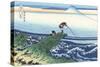 Kajikazawa in Kai Province-Katsushika Hokusai-Stretched Canvas