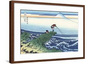 Kajikazawa in Kai Province-Katsushika Hokusai-Framed Giclee Print