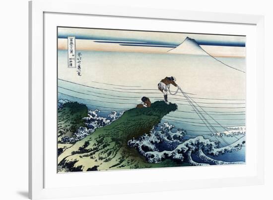 Kajikazawa in Kai Province-Katsushika Hokusai-Framed Art Print