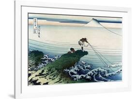 Kajikazawa in Kai Province-Katsushika Hokusai-Framed Art Print