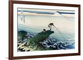 Kajikazawa in Kai Province-Katsushika Hokusai-Framed Art Print