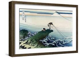 Kajikazawa in Kai Province-Katsushika Hokusai-Framed Art Print