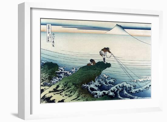 Kajikazawa in Kai Province-Katsushika Hokusai-Framed Art Print