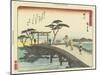 Kakegawa, 1837-1844-Utagawa Hiroshige-Mounted Giclee Print