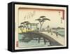 Kakegawa, 1837-1844-Utagawa Hiroshige-Framed Stretched Canvas