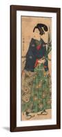 Kakitsubata O Matsu Wakashu Young Dandy Carrying Irises. Taiso-Tsukioka Yoshitoshi-Framed Premium Giclee Print