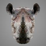 Rhinoceros Low Poly Portrait-kakmyc-Art Print