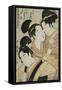 Kakogawa Konami, Oboshi Rikiya and the Maidservant Suki, C.1798-1800-Kitagawa Utamaro-Framed Stretched Canvas
