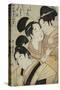 Kakogawa Konami, Oboshi Rikiya and the Maidservant Suki, C.1798-1800-Kitagawa Utamaro-Stretched Canvas