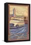 Kalakala Ferry, Seattle, Washington-Lantern Press-Framed Stretched Canvas