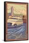 Kalakala Ferry, Seattle, Washington-Lantern Press-Framed Stretched Canvas