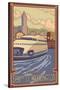 Kalakala Ferry, Seattle, Washington-Lantern Press-Stretched Canvas