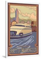 Kalakala Ferry, Seattle, Washington-Lantern Press-Framed Art Print