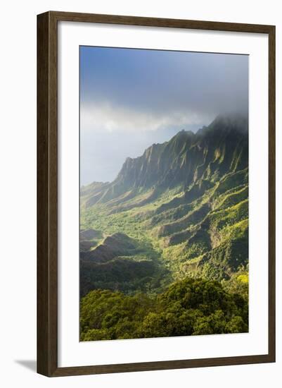 Kalalau Lookout over the Napali Coast from the Kokee State Park-Michael Runkel-Framed Photographic Print