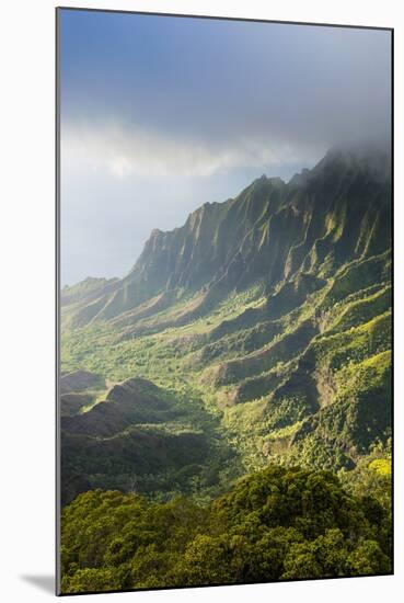 Kalalau Lookout over the Napali Coast from the Kokee State Park-Michael Runkel-Mounted Photographic Print