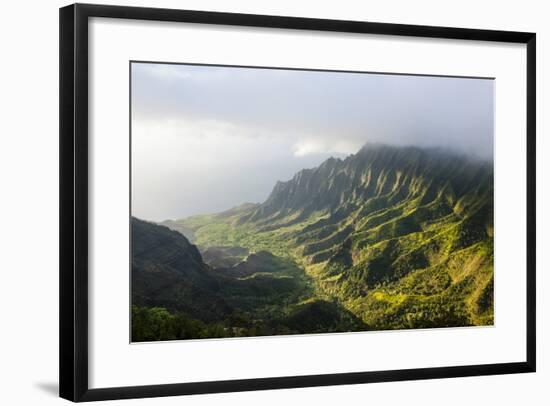 Kalalau Lookout over the Napali Coast from the Kokee State Park-Michael Runkel-Framed Photographic Print