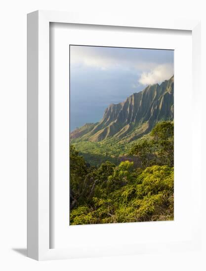 Kalalau Lookout over the Napali Coast from the Kokee State Park-Michael Runkel-Framed Photographic Print