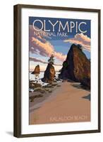 Kalaloch Beach - Olympic National Park, Washington-Lantern Press-Framed Art Print