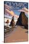 Kalaloch Beach - Olympic National Park, Washington-Lantern Press-Stretched Canvas