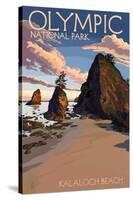 Kalaloch Beach - Olympic National Park, Washington-Lantern Press-Stretched Canvas