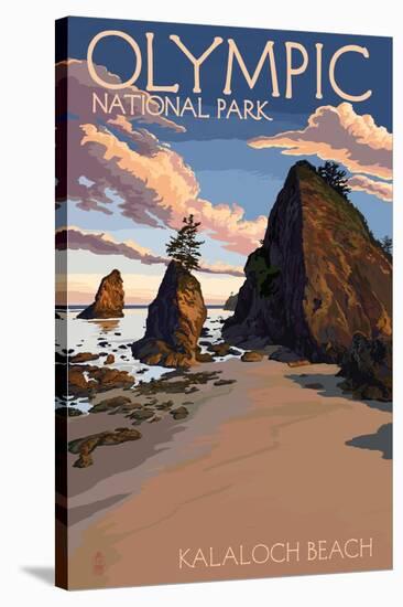 Kalaloch Beach - Olympic National Park, Washington-Lantern Press-Stretched Canvas