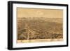 Kalamazoo, Michigan - Panoramic Map-Lantern Press-Framed Art Print