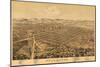 Kalamazoo, Michigan - Panoramic Map-Lantern Press-Mounted Art Print