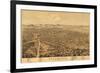 Kalamazoo, Michigan - Panoramic Map-Lantern Press-Framed Art Print