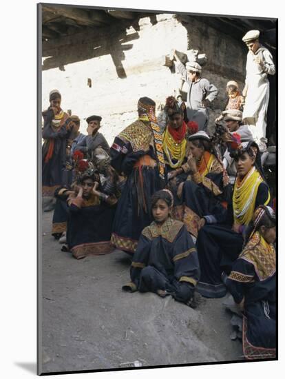 Kalash Women, Bumburet Village, Chitral Valley, Pakistan-Doug Traverso-Mounted Photographic Print