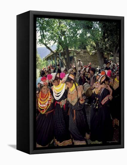 Kalash Women, Rites of Spring, Joshi, Bumburet Valley, Pakistan, Asia-Upperhall Ltd-Framed Stretched Canvas