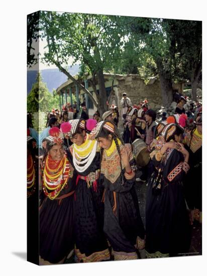Kalash Women, Rites of Spring, Joshi, Bumburet Valley, Pakistan, Asia-Upperhall Ltd-Stretched Canvas