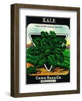 Kale Seed Packet-Lantern Press-Framed Art Print