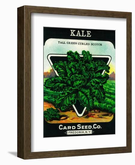 Kale Seed Packet-Lantern Press-Framed Art Print