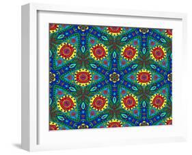 Kaleidoscope Color Pattern-natbasil-Framed Art Print