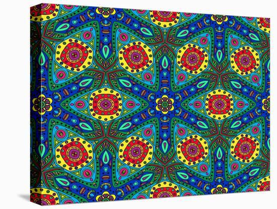 Kaleidoscope Color Pattern-natbasil-Stretched Canvas