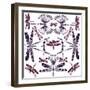 Kaleidoscope Dragonflies-Kristine Hegre-Framed Giclee Print