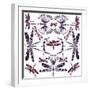 Kaleidoscope Dragonflies-Kristine Hegre-Framed Giclee Print