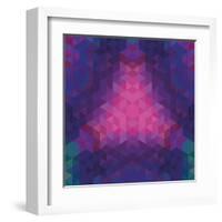Kaleidoscope Geometric Dark Pattern-shumo4ka-Framed Art Print
