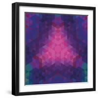 Kaleidoscope Geometric Dark Pattern-shumo4ka-Framed Art Print