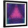 Kaleidoscope Geometric Dark Pattern-shumo4ka-Framed Art Print