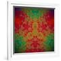 Kaleidoscope Geometric Dark Pattern-shumo4ka-Framed Art Print