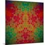 Kaleidoscope Geometric Dark Pattern-shumo4ka-Mounted Art Print