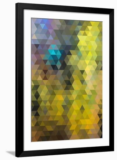 Kaleidoscope Geometric Pattern-H2Oshka-Framed Art Print