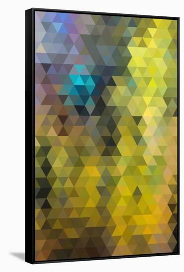 Kaleidoscope Geometric Pattern-H2Oshka-Framed Stretched Canvas