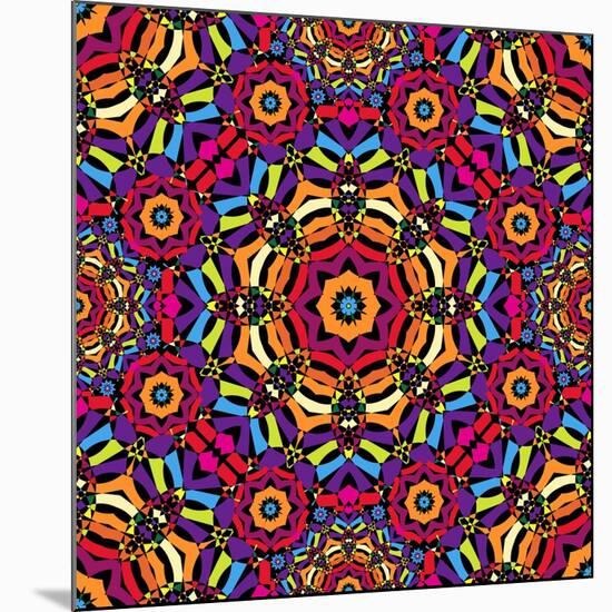 Kaleidoscope Pattern-natbasil-Mounted Art Print